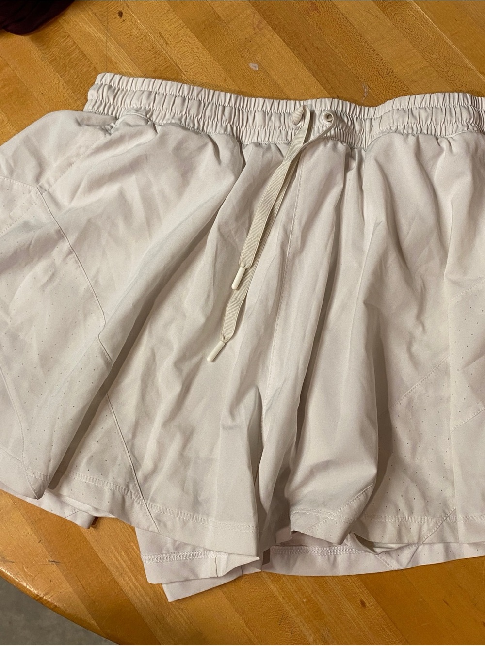 Avia Women's Light Cream/white Athletic Drawstring Shorts